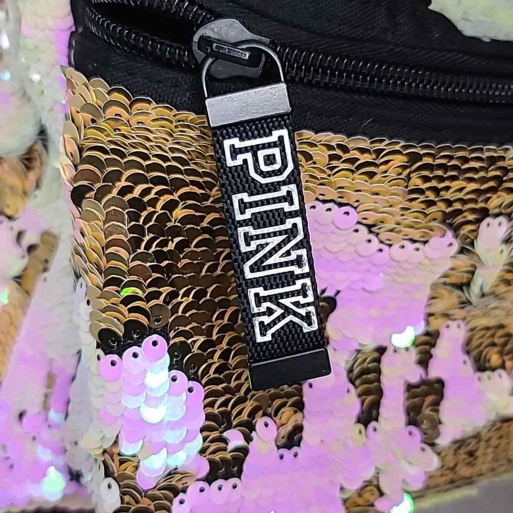 PINK VS Victoria's Secret Limited Edition Bling Sequin Large Campus Backpack Bag - Picture 5 of 13